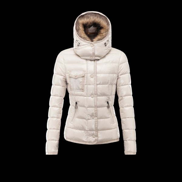 Moncler Moda Mock Collar e rimovibile bianco Cap Cappotti Presa